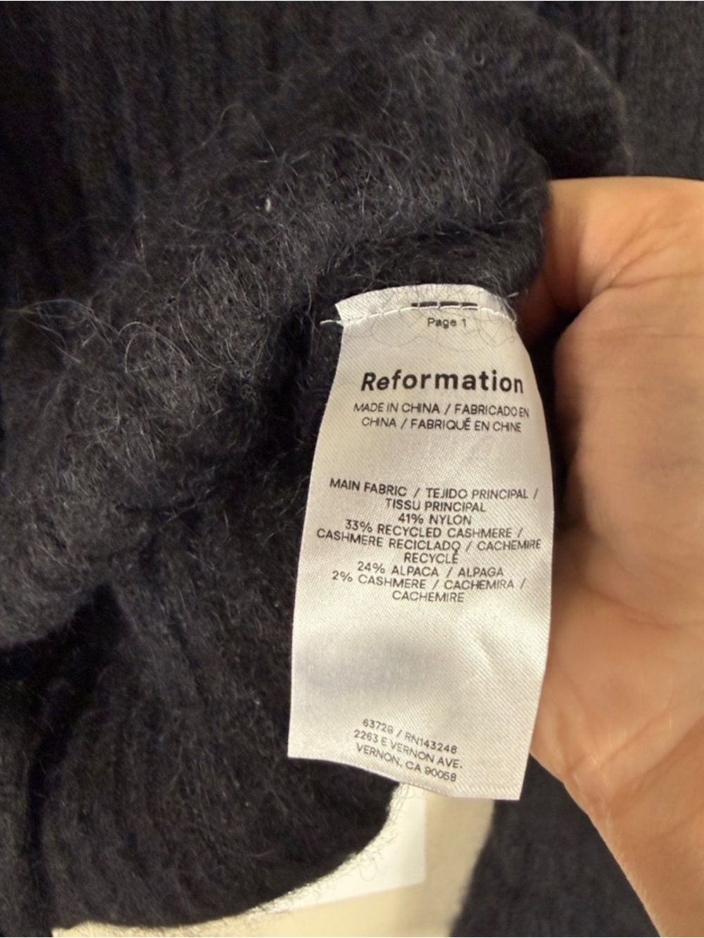 Reformation Rebecca Cashmere Alpaca Tie Front Cardigan - Picture 8 of 8